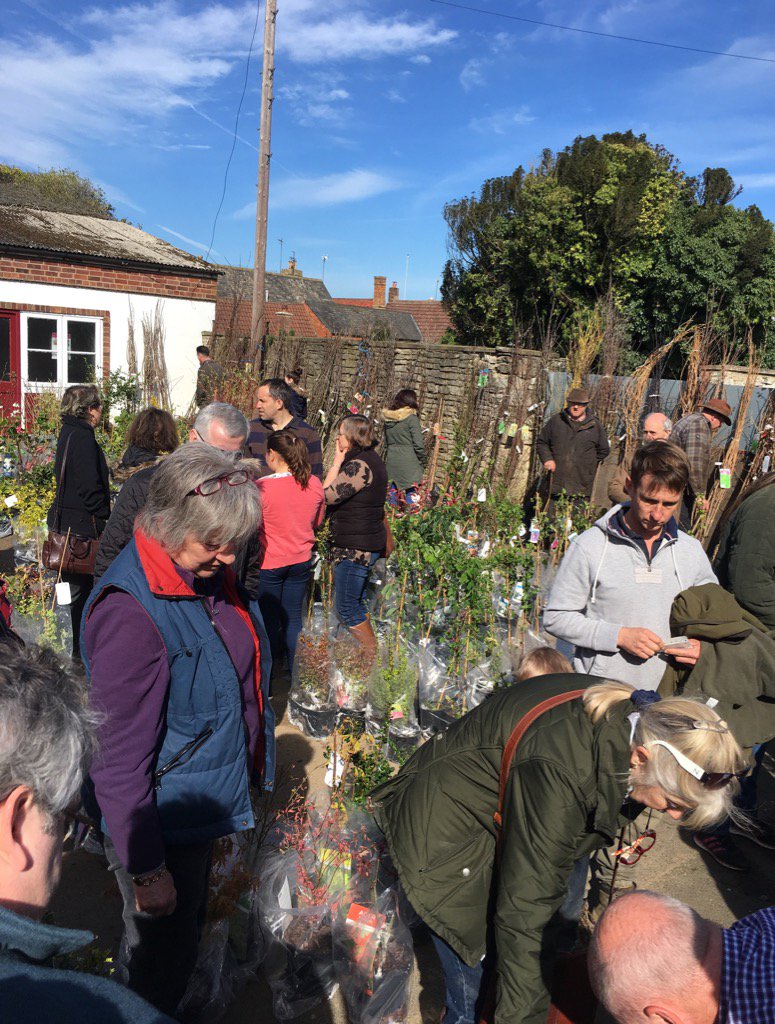 Busy morning <a href="/Bletsoes/">Bletsoes</a> Thrapston Plant Sale #shrubs #flowers
