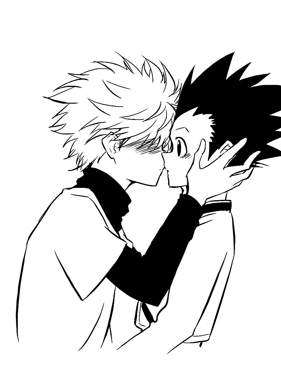 之之 Sharon ๑ ㅂ و キルゴン Hunterhunter 突然に強い意思を持つ相手にキスされた反応の比べ やっぱキルアよりゴンのほうが素直だね Shyな でもこういうところこそかわいいなぁ