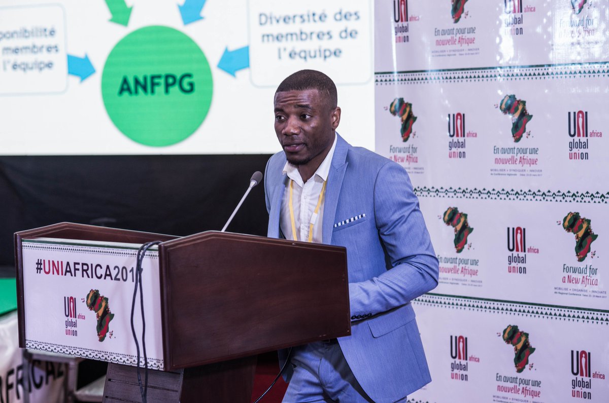 uniglobalunion's tweet photo. .@akongremy and the @anfpg : Breaking through for footballers in Gabon https://t.co/2ZGfmWSKDK #UNIAfrica2017 https://t.co/baDCyR0vQJ