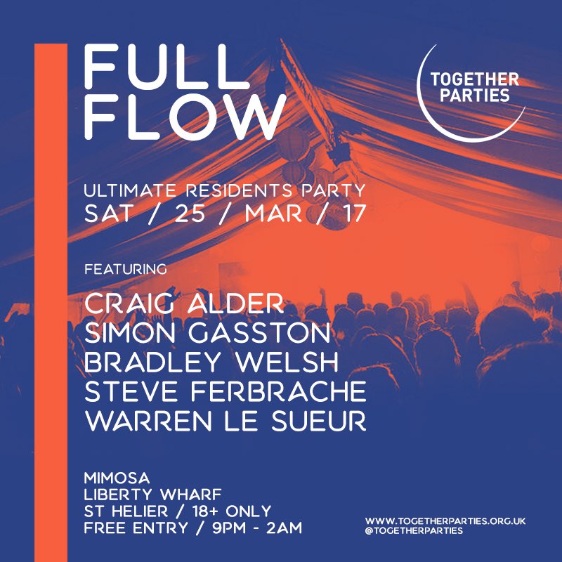 TONIGHT FULL FLOW returns to <a href="/MimosaJsy/">Mimosa</a> <a href="/LibertyWharfJSY/">Liberty Wharf Jersey</a> 
Free Entry &amp; House Music all night long.#fullflowlocale #mimosajersey #housemusic