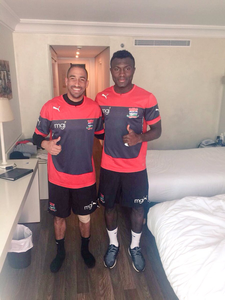 bsanneh15's tweet photo. Nice time with the 🇬🇲🇬🇲lads for test matches against Morocco and Central African Republic.
Always an honor to play for The Gambia🇬🇲!⚽️❤⚽️ https://t.co/2YZTAdUU7u