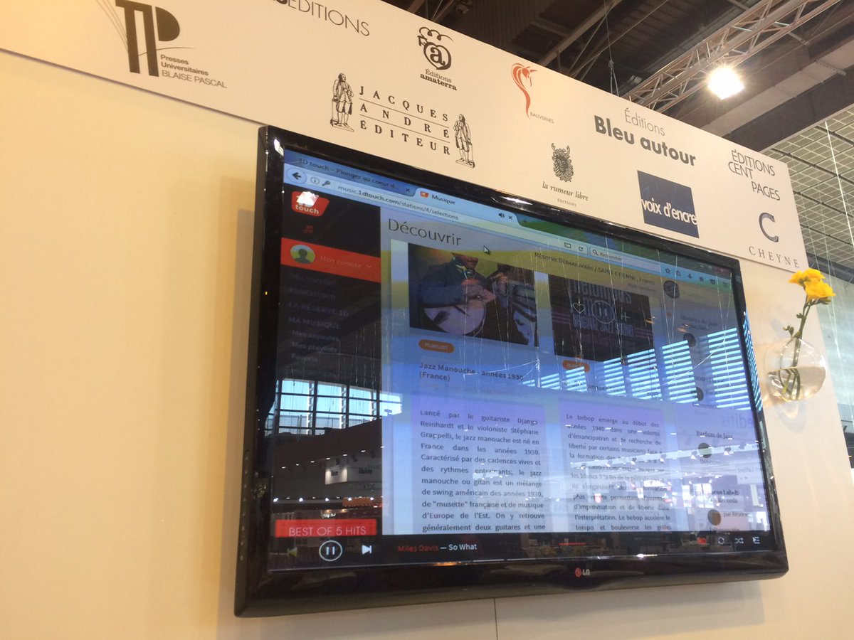 DivercitiesKsq's tweet photo. Quand l' @arald_fr inonde le @Salondulivre avec de la #musique indé et donc des #capsules #1Dtouch : 😀 🎉  cc @Priscille_Lgrs #LivreParis https://t.co/OYPzYMUJ95