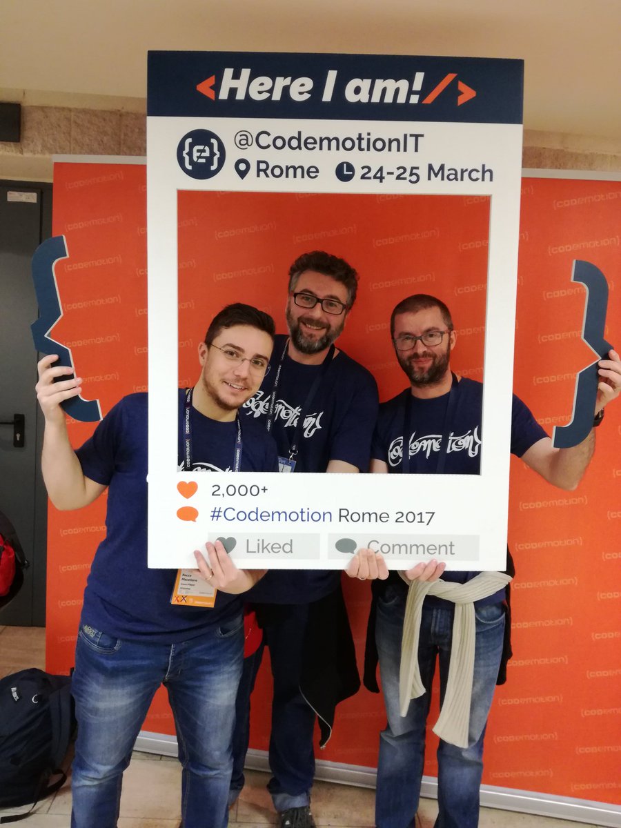 DivitoMassimo's tweet photo. { 2nd day at #Codemotion with @RoccoMacellaro &amp; Pierpaolo Monaco} https://t.co/Wlj0BC33YH