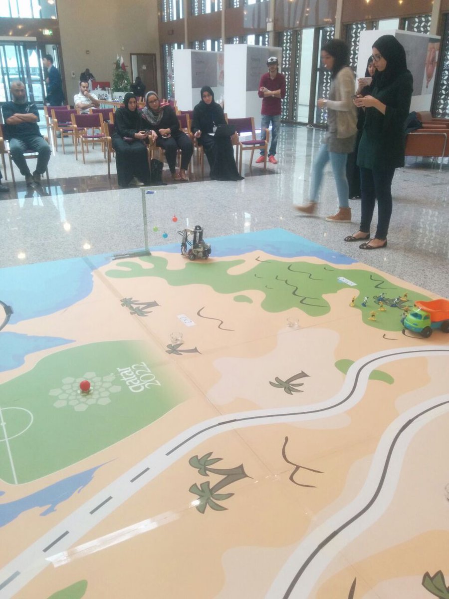 GCCRobo's tweet photo. #GCCRobo continues with the ladies competition rounds. Great event! Thank you @QatarUniversity @qataruni https://t.co/RpzibpaZi3