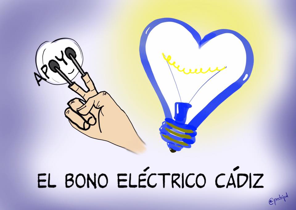 JM_Kichi's tweet photo. Muestras de apoyo al #BonoEléctricoCádiz. Me ha gustado esta de @pedripol. Hagámoslo por las 2.000 familias gaditanas que lo necesitan💡 https://t.co/iKKXNwO92S