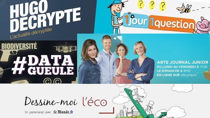 geekjuniorfr's tweet photo. Les 6 chaînes Youtube pour décrypter l’actualité #SMPE2017 https://t.co/G32QQwXeiD @HugoTravers @Dessinemoileco #DataGueule @ARTEInfo #EMI https://t.co/91UsAzAl4o