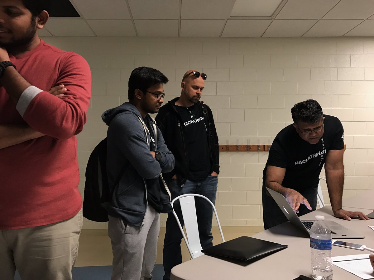 and the judging process has begun #hackathonclt <a href="/charlottehacks/">HackathonCLT</a>