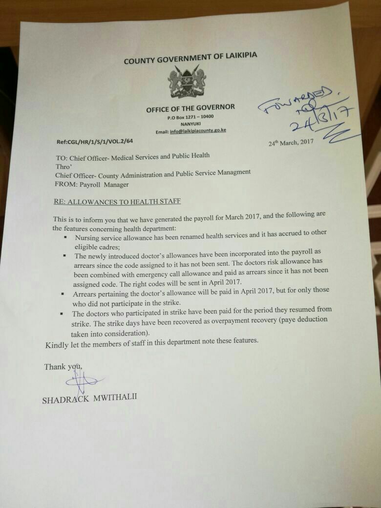 CMwachonda's tweet photo. These are the reasons doctors will stop working again. It's happening in several other counties. 
#LipaKamaTender 2
# HealthCrisisKe https://t.co/lcFnfVjwae