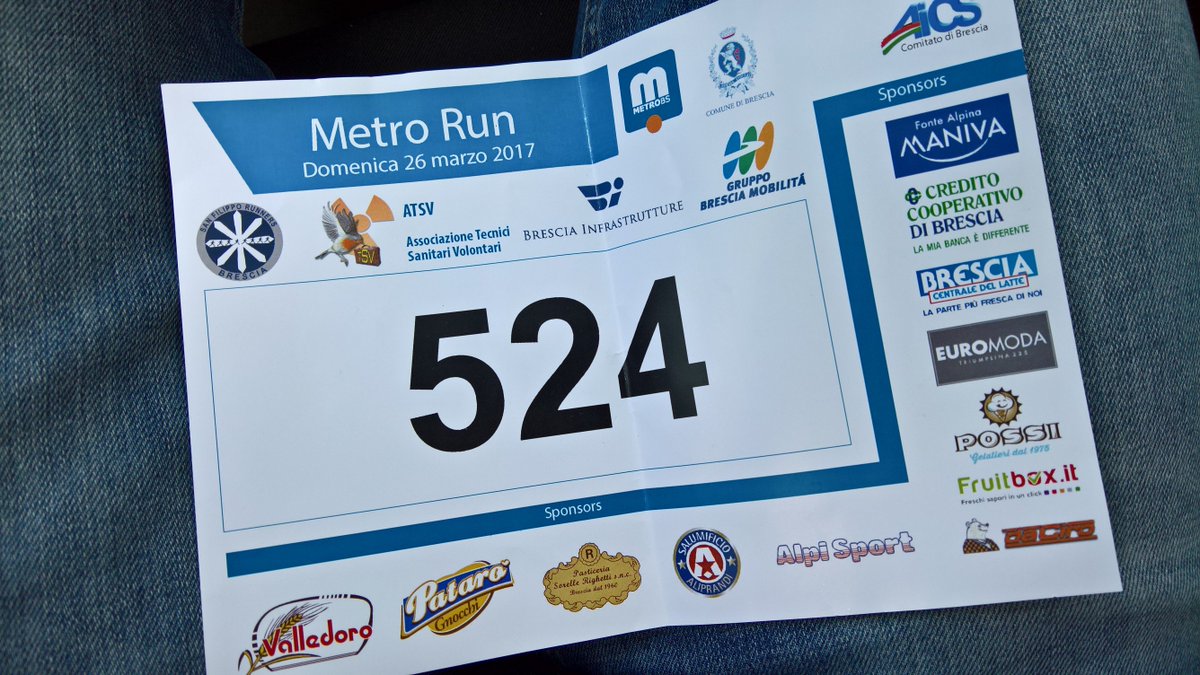 AbePierluigi's tweet photo. Pettorale ritirato. Domani #iocorroqui #MetroRun a #Brescia @runlovers https://t.co/liyfuS0Kwj