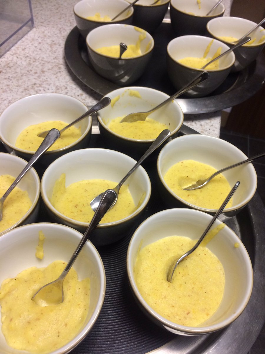 Polenta to clean the palate before the next profile. #choctasters