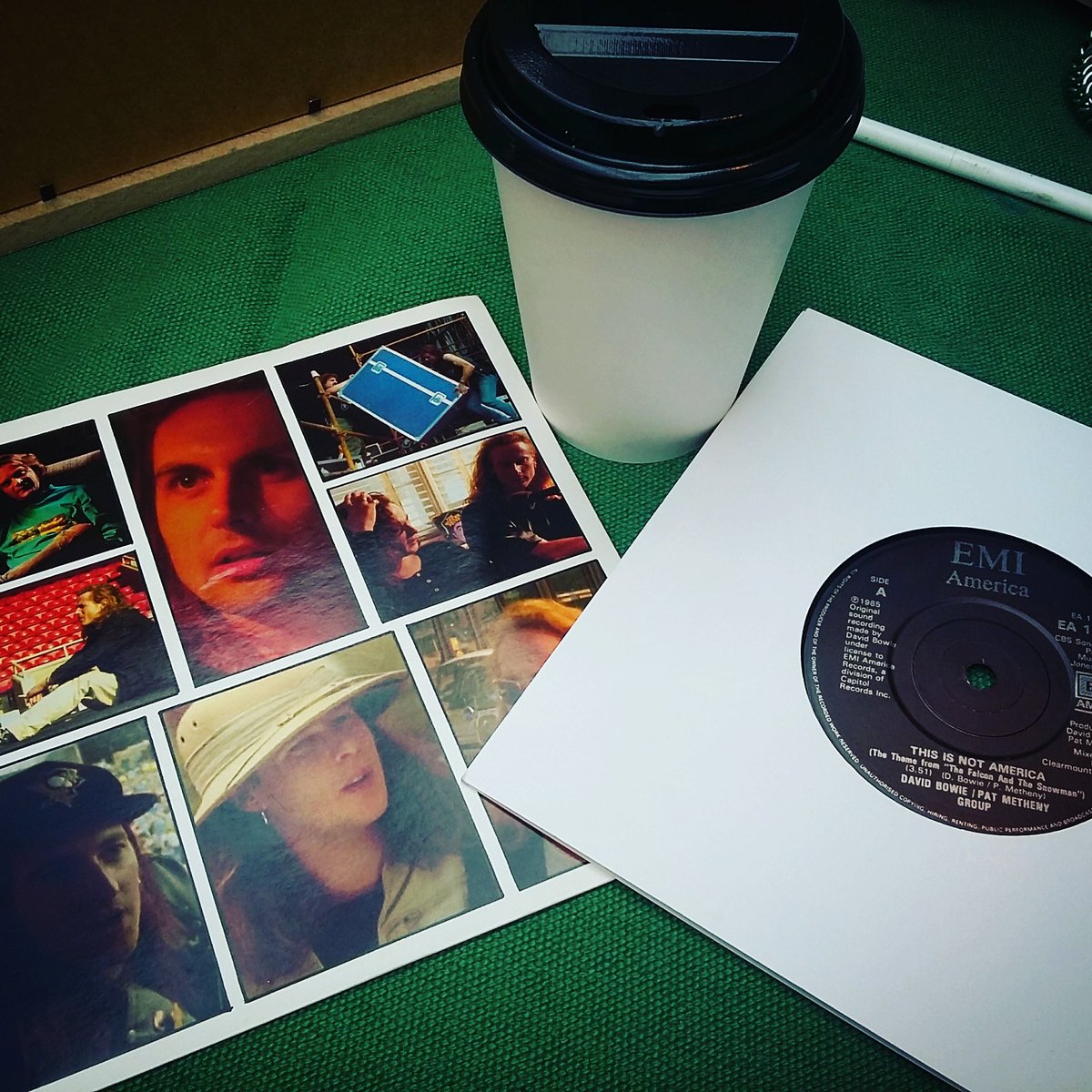 #coffee and #vinyl from #longplaycafe in #graingermarket #newcastle. #wonderstuff #Bowie