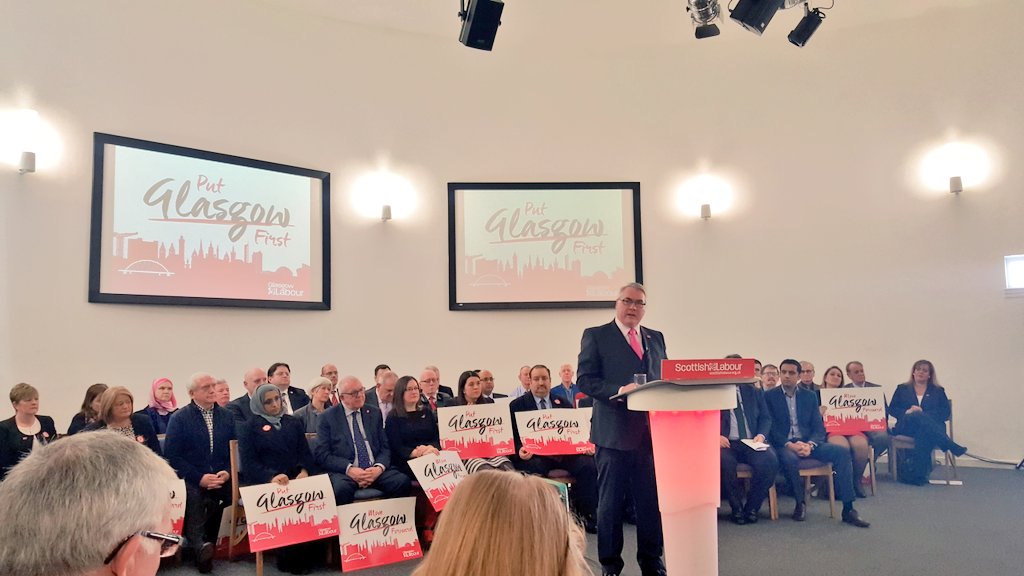 PaulJSweeney's tweet photo. Watching @FMcAveety launch Labour's #GlasgowFirst manifesto in the Gorbals. An area transformed into a world class new community by Labour.⚘ https://t.co/9XqkV5k52P