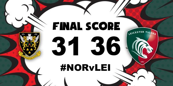 LeicesterTigers's tweet photo. FULL TIME #NORvLEI https://t.co/8HLzLhW0mh