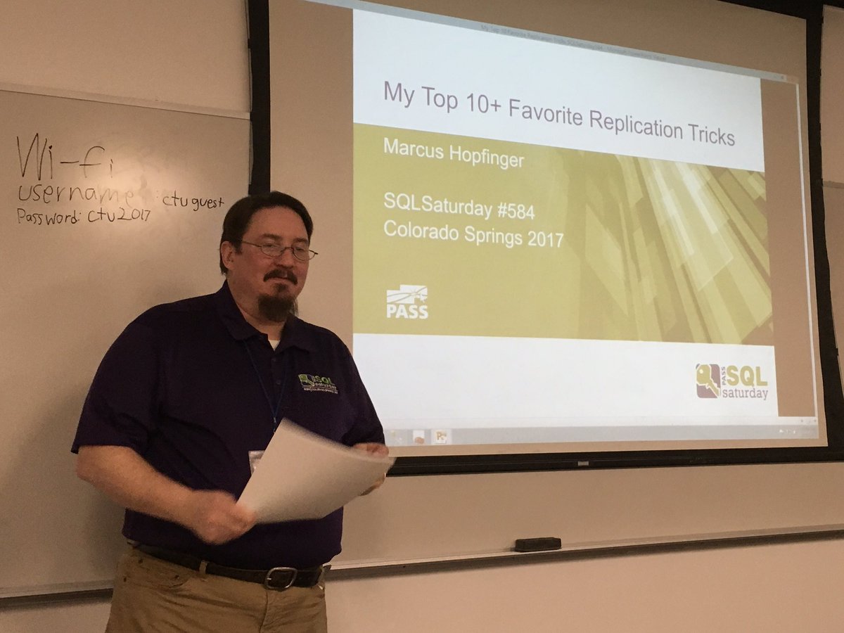 davidhutton's tweet image. My top ten replication tricks. W/Marcus Hopfinger #sqlsatcos