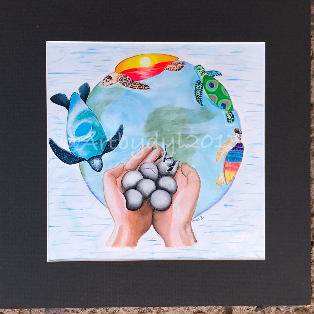 OnTheGoMomma23's tweet photo. Go to @LoggerheadMC #TurtleFest2017 today and bid on this painting. Proceeds help #seaturtles https://t.co/hZ9nYGAXZw