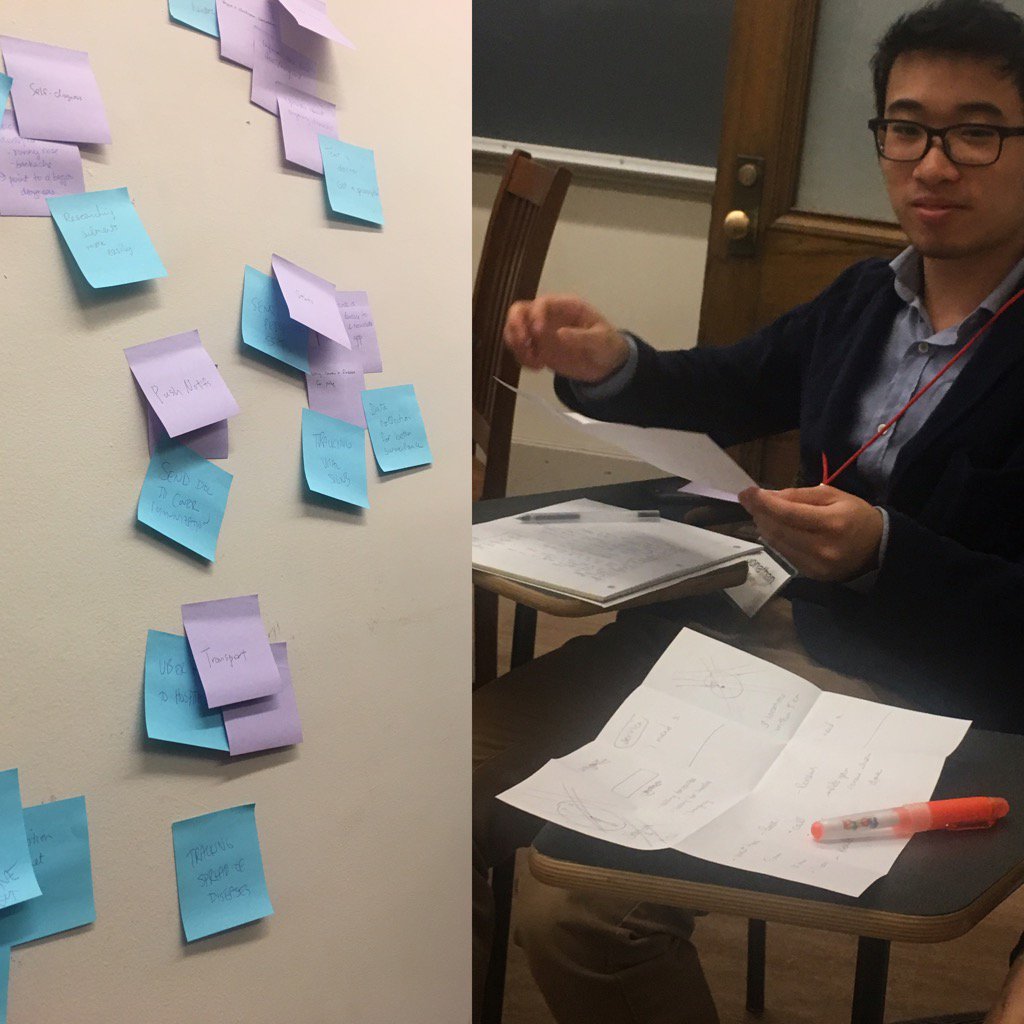 atbrady's tweet photo. From problem to ideas to an app in 20 minutes! "Crazy 8s" exercise at #CBIS2017 #DesignThinking workshop https://t.co/kRzmTmdcJW