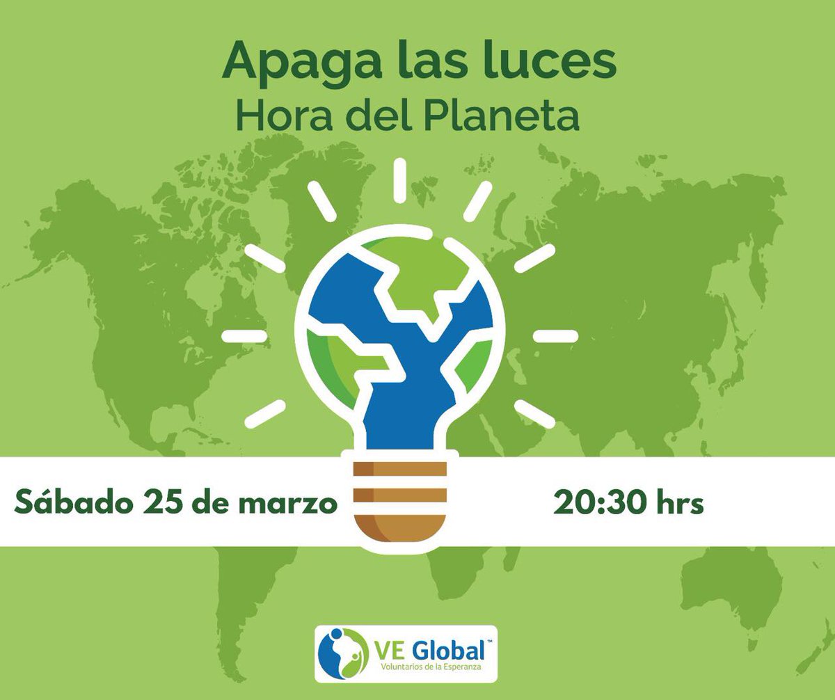VE_Global's tweet photo. Turn off your lights! #EarthHour #HoraDelPlaneta https://t.co/V1KMnm5hbx