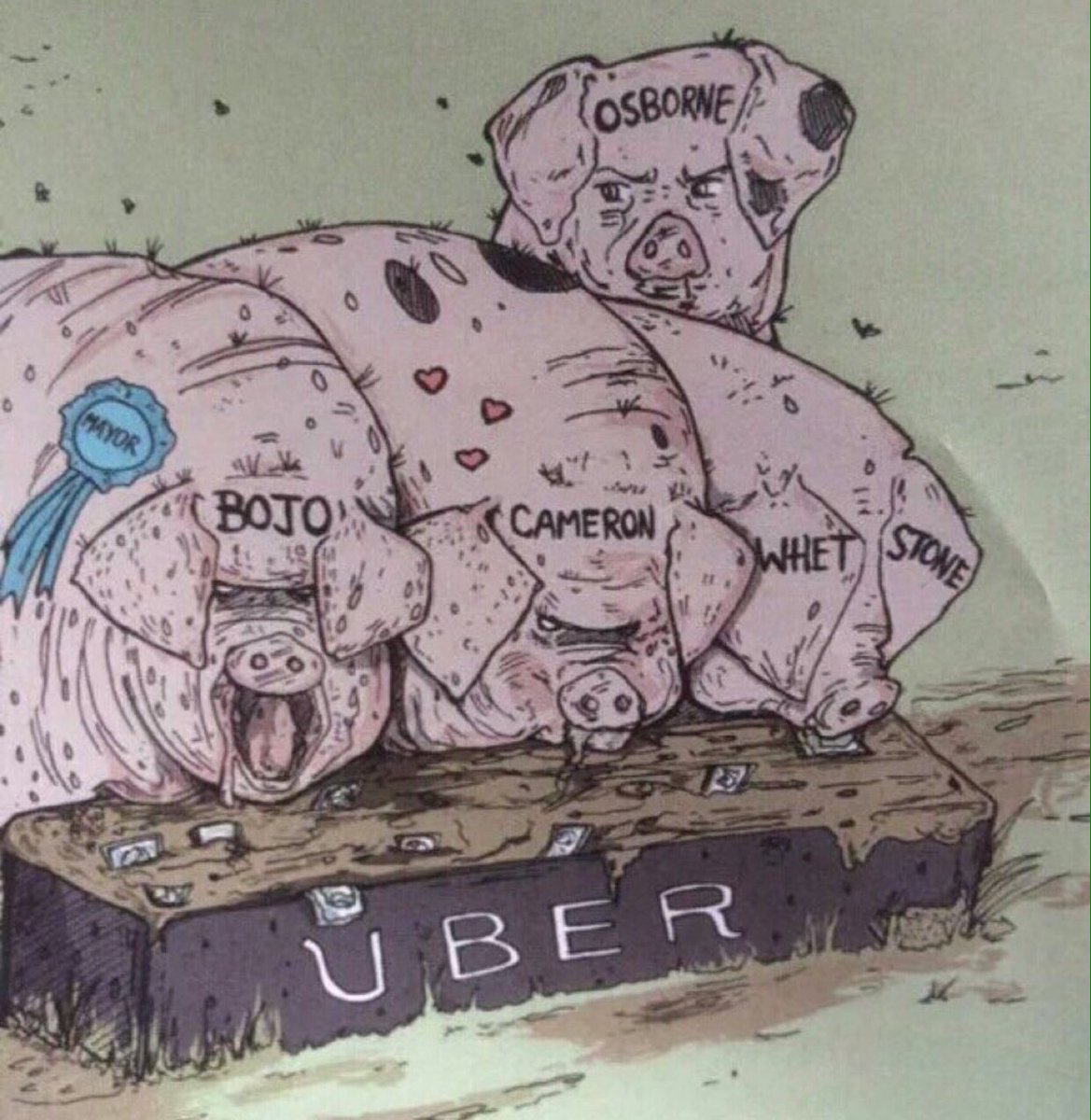JimmytheSquid1's tweet photo. #DeleteUber trending in the U.K as corruption on a grand scale has hit the national press today #ubercorruption #GeorgeOsborne #DavidCameron https://t.co/DVCKudw9rL