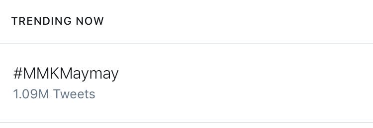 LtSupporter's tweet photo. Trending at 1st spot with 1m tweets @MMKOfficial 

#MMKMaymay https://t.co/vGWXq96Gse