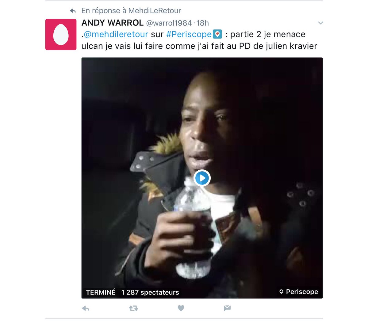 fe_roux's tweet photo. C'est super @TwitterFrance, un mec #Keneff commet une agression sur un gay et après il peut continuer à frimer tranquille cc @AssoMousse https://t.co/F62c0oBBlp