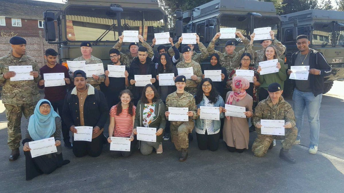 WillBaldet's tweet photo. After #westminsterattacks, the @SPCLeicester Catalyst students from #Loughborough declare: #WeStandTogether https://t.co/v9Q0nsVGa6