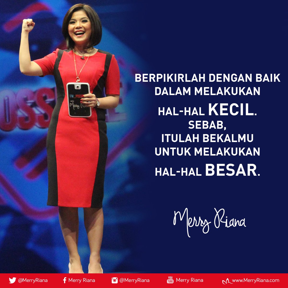 MerryRiana's tweet photo. Berpikirlah dengan baik dalam melakukan hal-hal KECIL.Sebab, itulah bekalmu untuk melakukan hal-hal BESAR  #MR https://t.co/l66gy26AK7