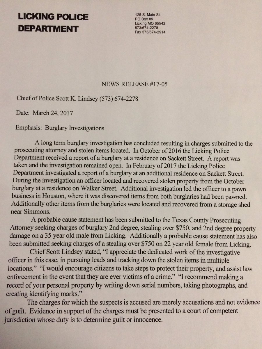 Licking Police Dept. (@lickingmopd) on Twitter photo 