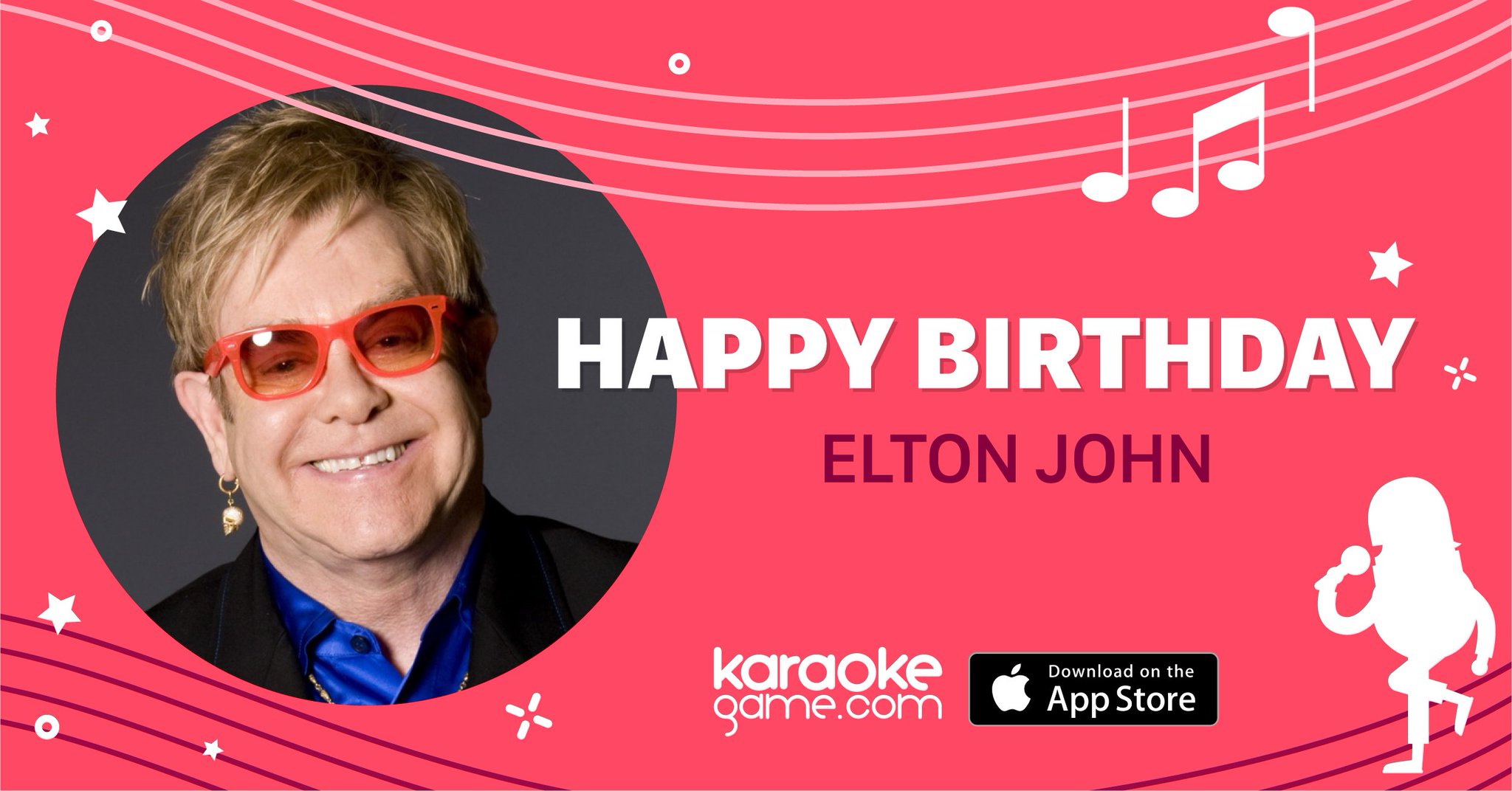 Happy Birthday to Elton John! Time to sing:  