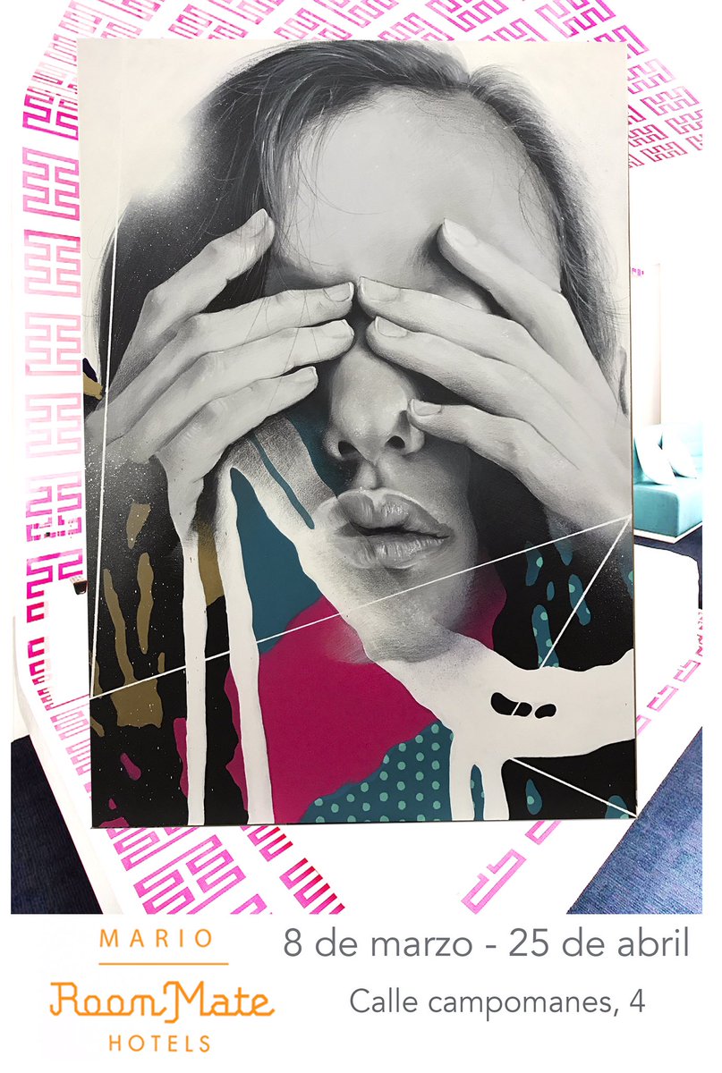 MuRfiNNN's tweet photo. Ya podéis ver mi Expo en @RoomMateHotels MADRID, del 5 marzo - 25 abril. #murfinart #decoration #roommate #painting #expo #madrid #canvas https://t.co/vhaHO8pyex