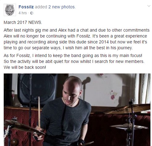 BAND NEWS!!!
Lewis will be continuing the band!