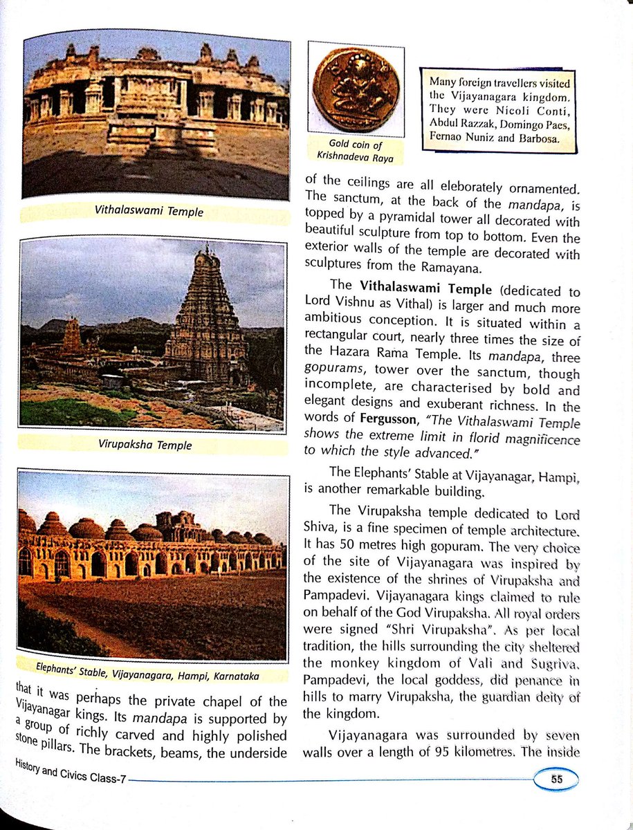 amitsurg's tweet photo. They've actually included three full pages on the 250 year long Vijayanagar empire. (Mughal rule was shorter but gets almost the full book). https://t.co/WUqXYf7cVE