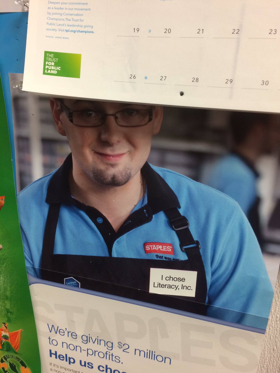 Pandquin's tweet photo. That moment when @thetomska is on a staples poster https://t.co/4aHVpYmY96