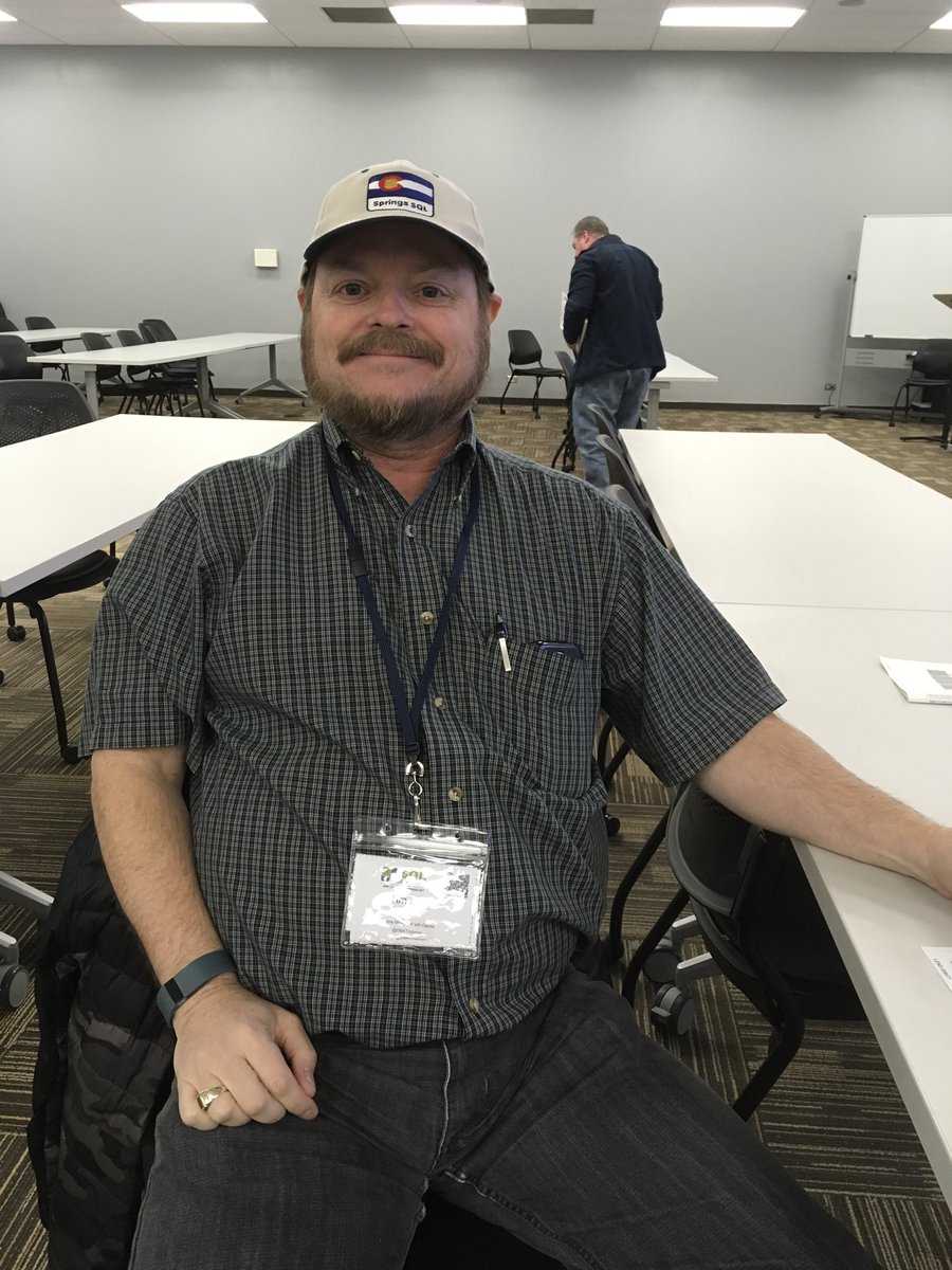 davidhutton's tweet image. Tim likes his new hat #sqlsatcos
