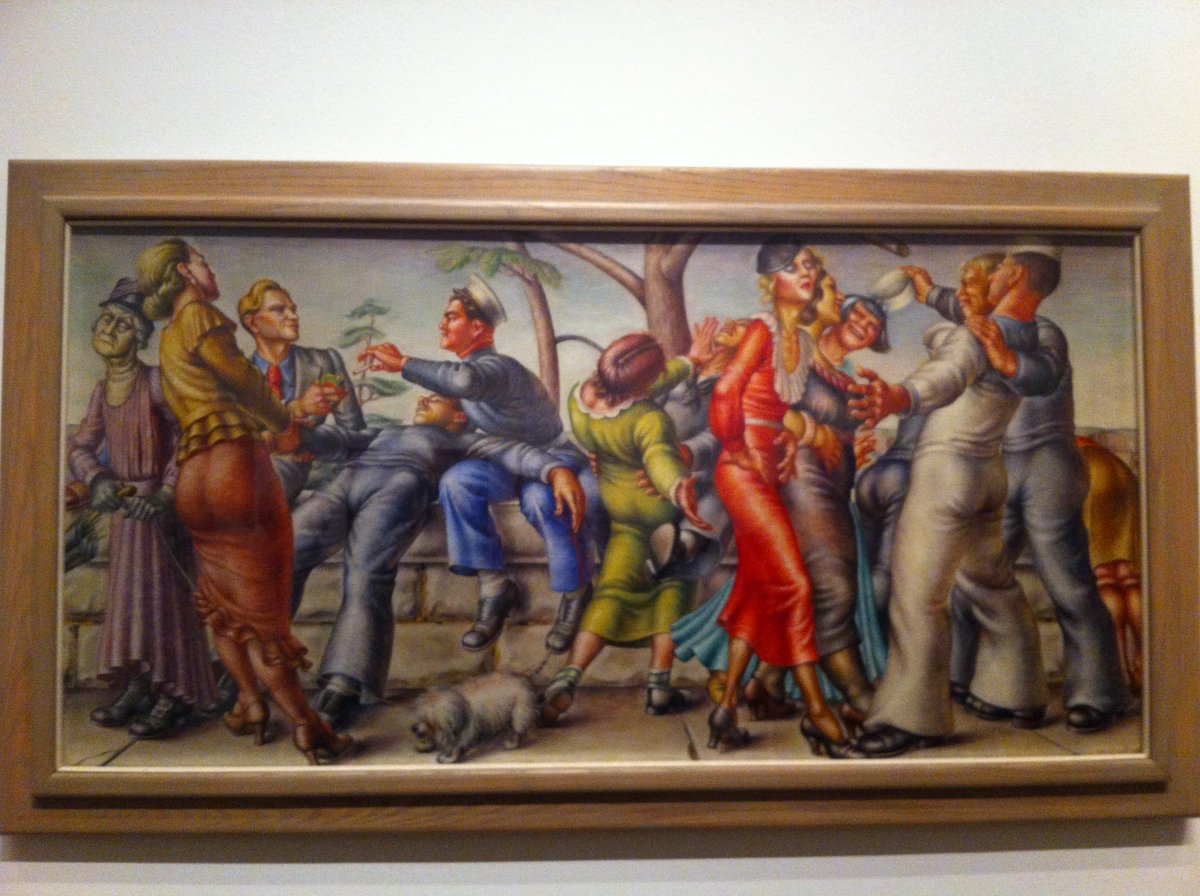 Wonderful works at RA's America After the Fall incl. Paul Cadmus 'Fleet's In' (1934). A jolly reminder of <a href="/MMasculinities/">Maritime Masculinity</a> conf in December.