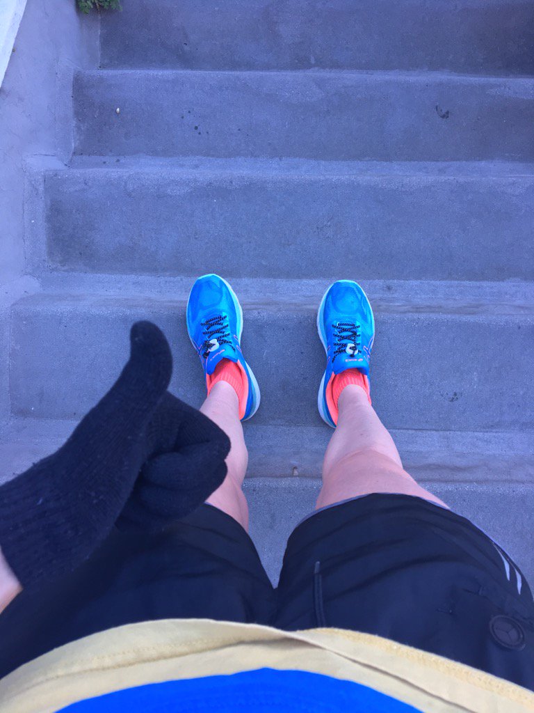 HannahEwens's tweet photo. Shorts and gloves for this afternoons run #notthatwarm #somuchsun https://t.co/ze7NXgXtRP