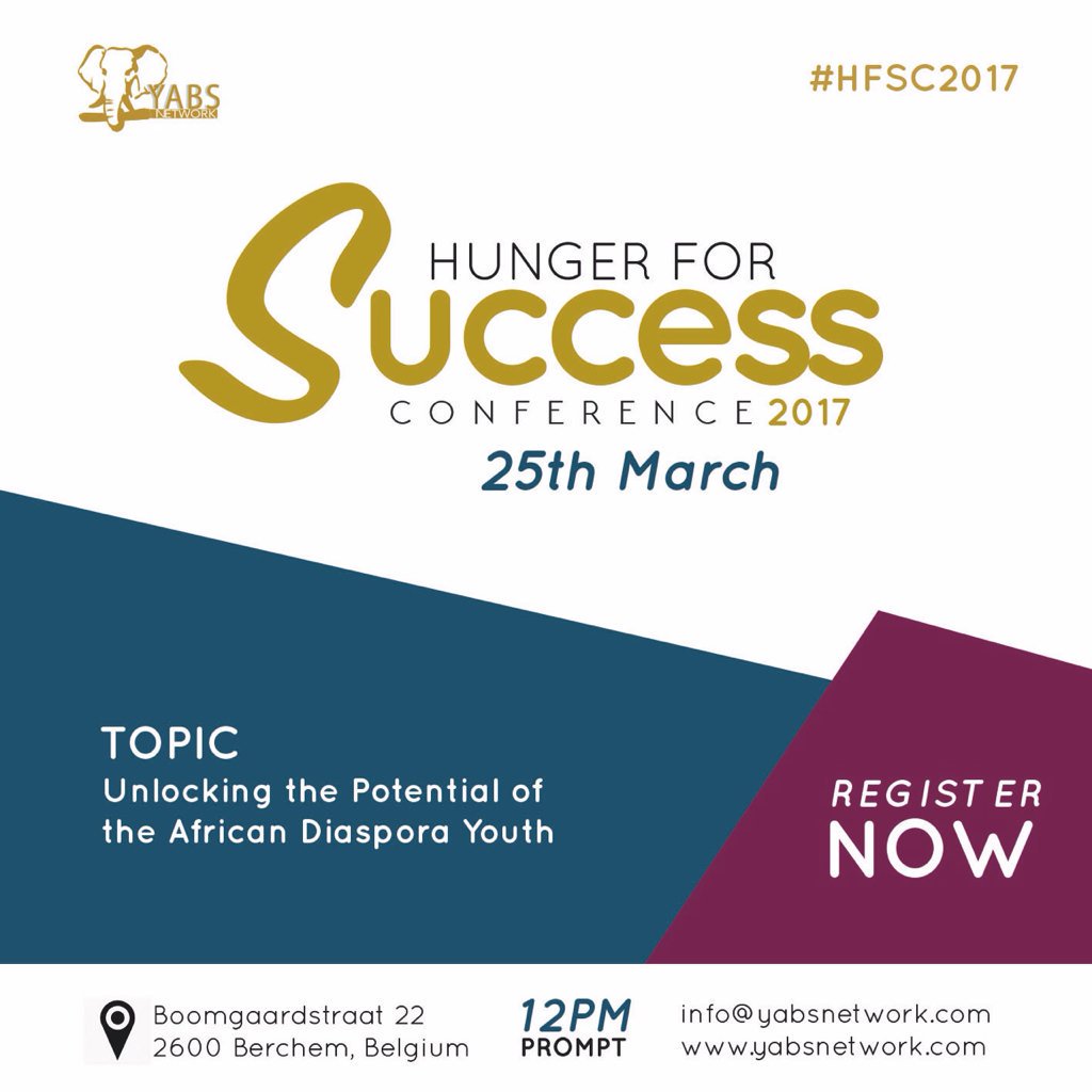 yabsnetwork's tweet photo. We are live tweeting from our Hunger for Success conference on "Unlocking the potential of the African Youth" - follow us here! #HFSC2017 https://t.co/ao8adOZWJP
