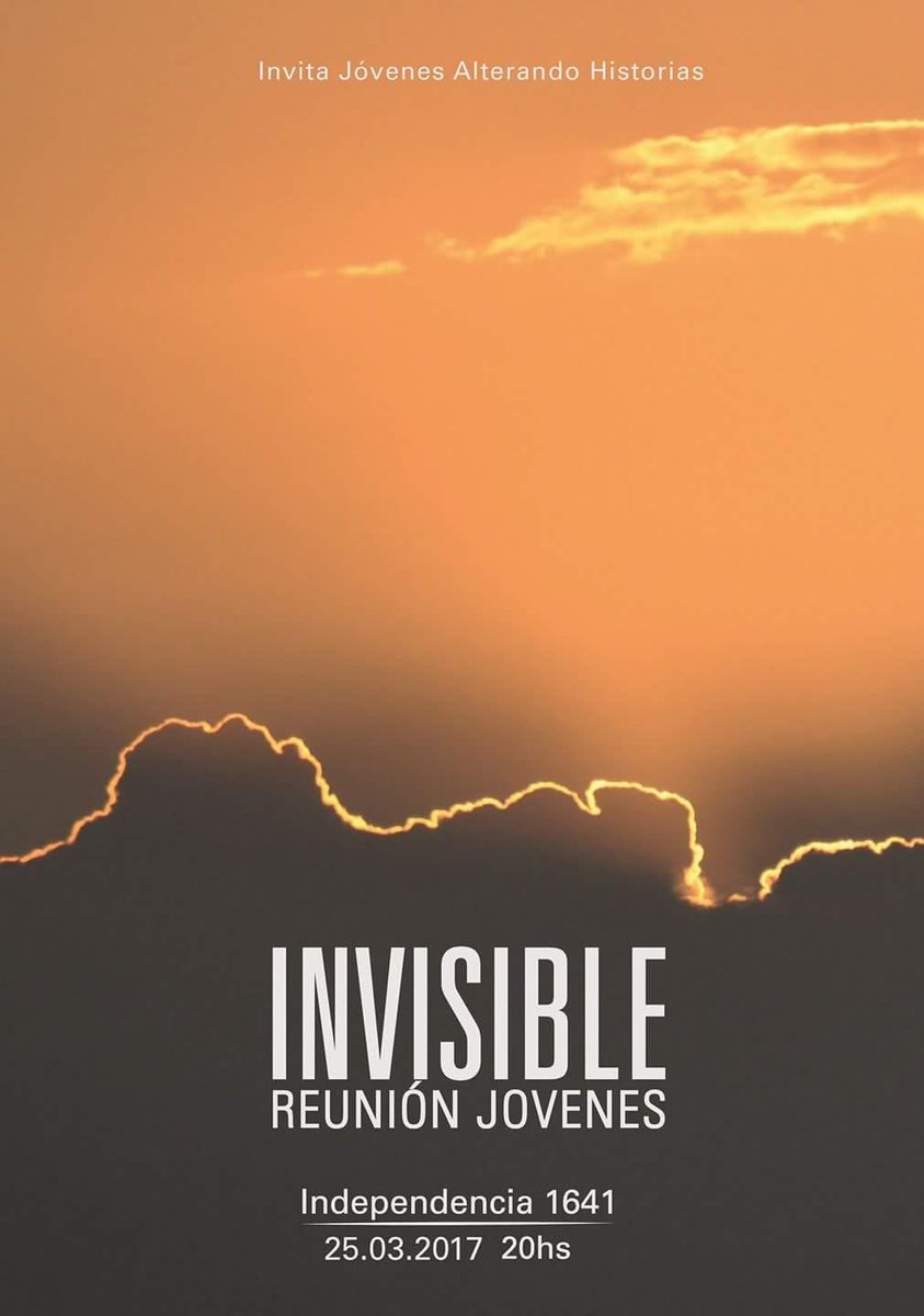 ccdeajovenes's tweet photo. ¡HOY! A las 20:00 HS, tenemos nuestra reunión mensual de #jóvenes, #Invisible, en el #CCDeA ¡Te esperamos!
#JOVENES #NoPodésFaltar https://t.co/DbYo89ybUQ