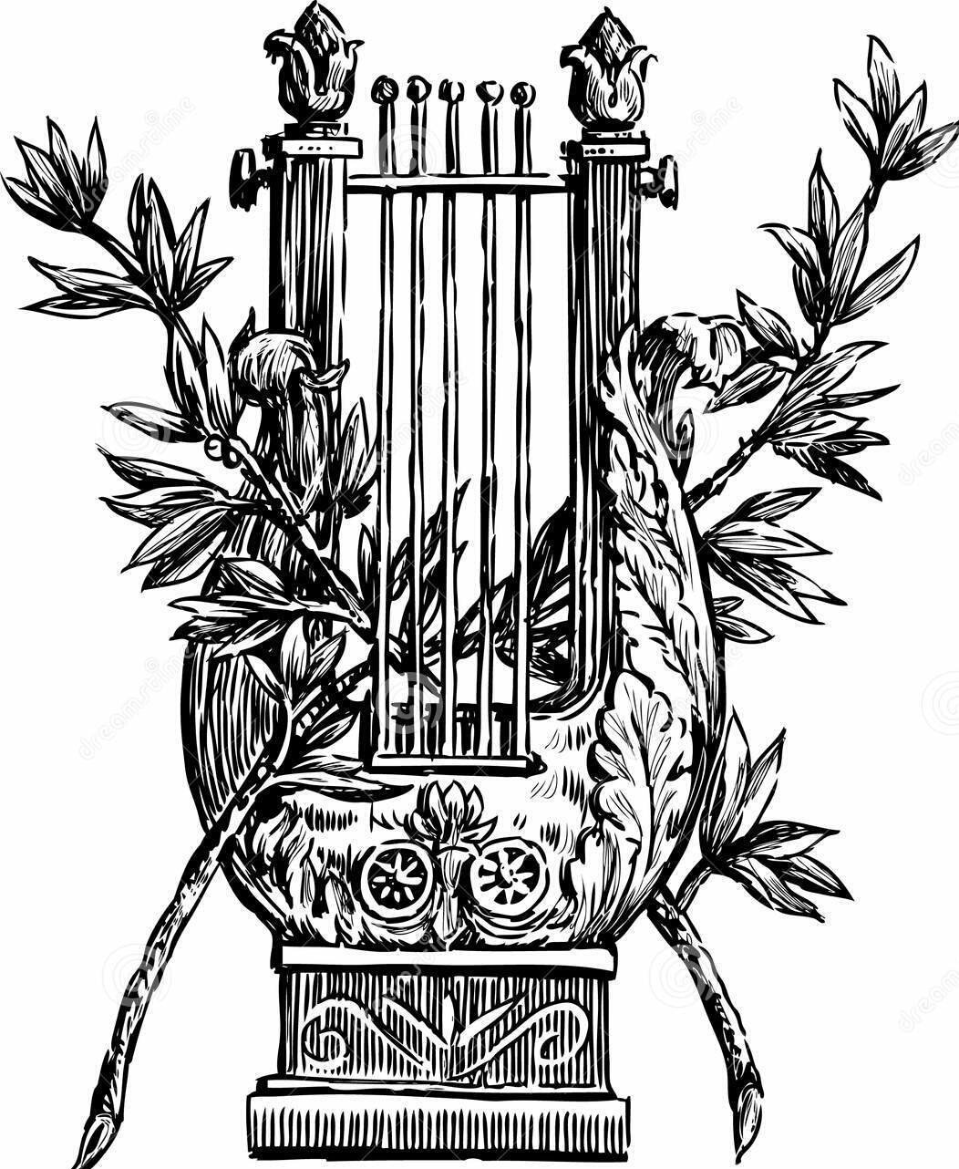 Лира гравюра