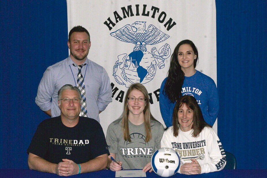 LadyMarinesVB's tweet photo. Emma Gaff will continue her athletic and academic career at Trine University! Congrats, Emma! https://t.co/MksOukbBeN