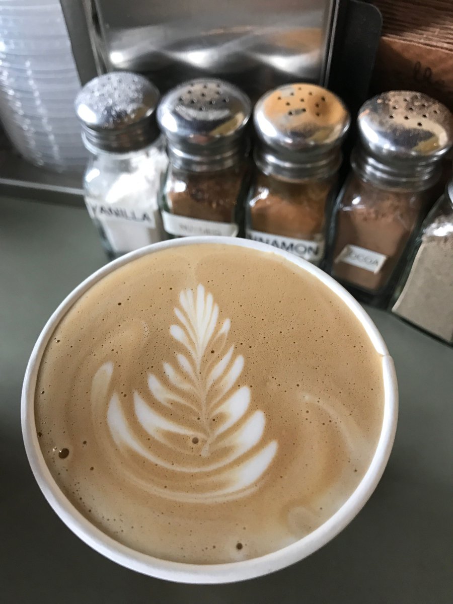 It's not just Seattle that appreciates an artistic cup of Joe. My "why bother? latte" from Vic's in Boulder. Yea, that's decaf and skim milk