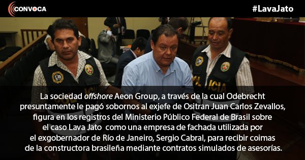 ConvocaPe's tweet photo. Conoce a la offshore #AeonGroup que simulaba contrataciones para justificar envíos de dinero #Ositran #Odebrecht https://t.co/cauMB9S12u https://t.co/rrvt075sVn