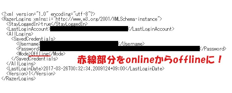 Alveria Razer Synapseでログインできない人はappdata Local Razer Synapse Accounts内の Razerlogindata Xmlをメモ帳で開いてonlineをofflineに変更すれば起動できる Razer Synapse T Co Mof40bn294 Alveria Razer Synapseでログインできない人はappdata Local Razer Synapse Accounts内の Razerlogindata Xmlをメモ帳で開いてonlineをofflineに変更すれば起動できる Razer Synapse T Co Mof40bn294