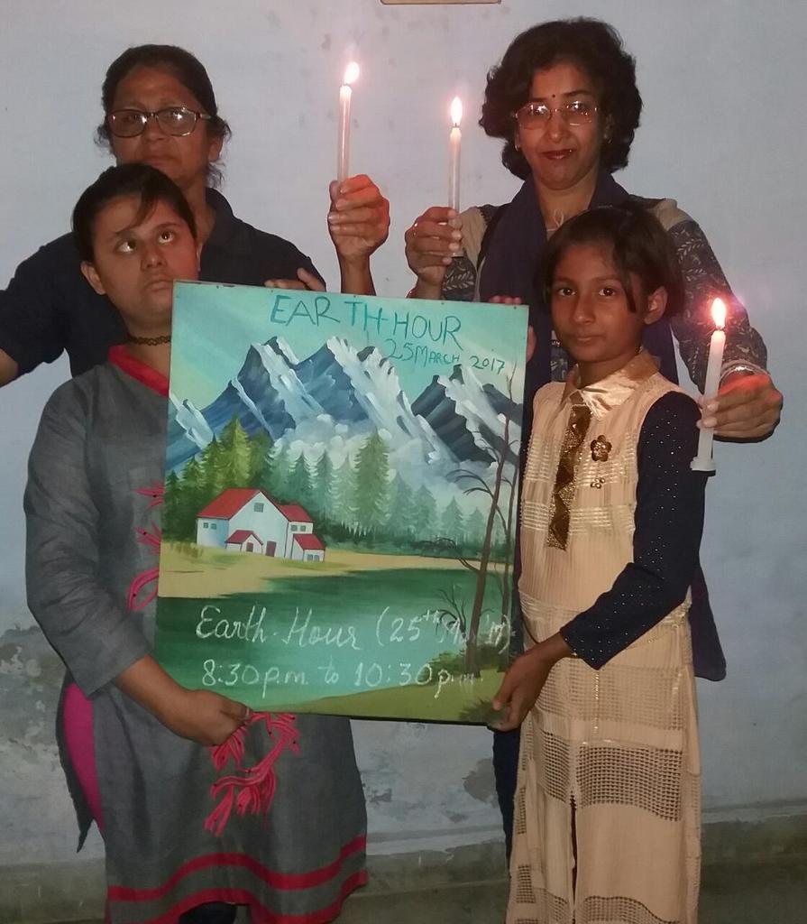 prabhatmisra's tweet photo. @earthhour In a rare event, #differently_abled students of NGO #Abhyuday participated in #EarthHour2017, in #Kanpur. #ChangeClimateChange https://t.co/11kVNOZ63R