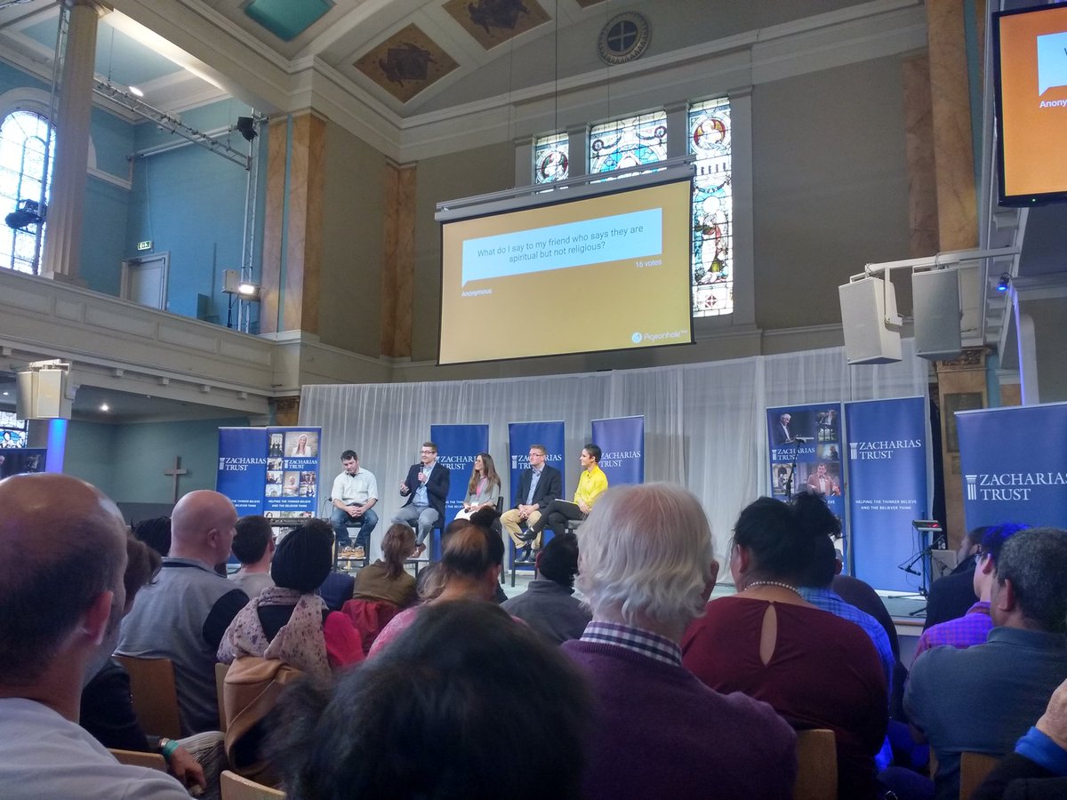 HumanistQuaker's tweet photo. Panel Q+A time at @TheOCCA @ZachariasTrust #WhyReligion event with @abetterhope @simon_a_edwards @LaraLBuchanan @SamAllberry @Tanya_Walker_ https://t.co/bbdmFoMgMr