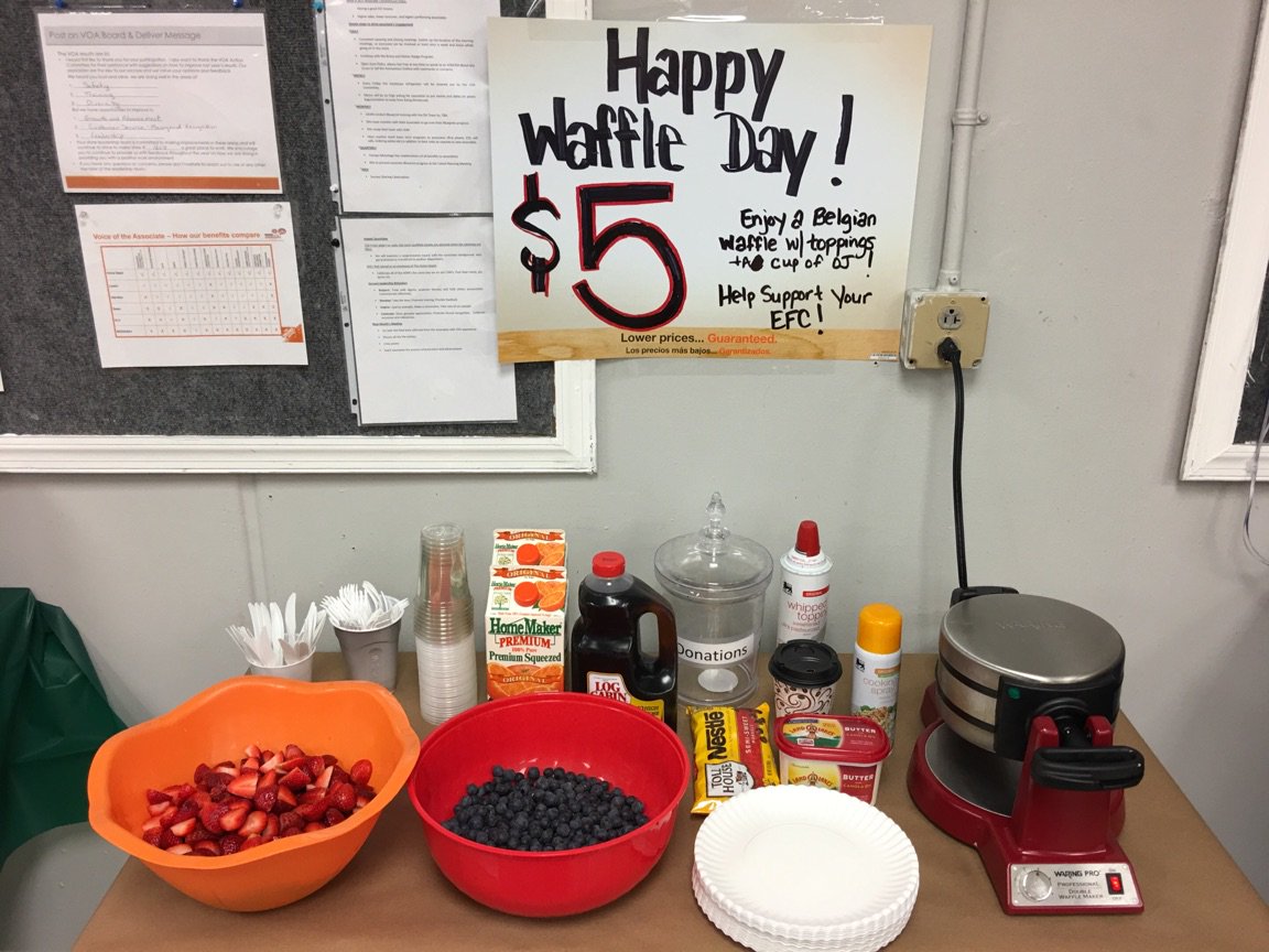 ASDS1608's tweet photo. Happy Waffle Day! So delicious w/all the fixings. Thanks EFC @CollazoH @HDguyDE @JohnRolison @MurrayWhittake1 @LindseySFry #D164OrangeProud https://t.co/Zh3BJObhwq