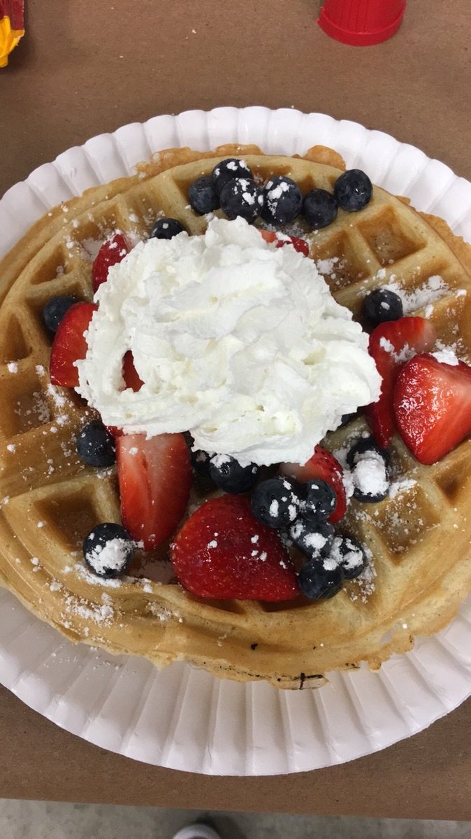 ASDS1608's tweet photo. Happy Waffle Day! So delicious w/all the fixings. Thanks EFC @CollazoH @HDguyDE @JohnRolison @MurrayWhittake1 @LindseySFry #D164OrangeProud https://t.co/Zh3BJObhwq