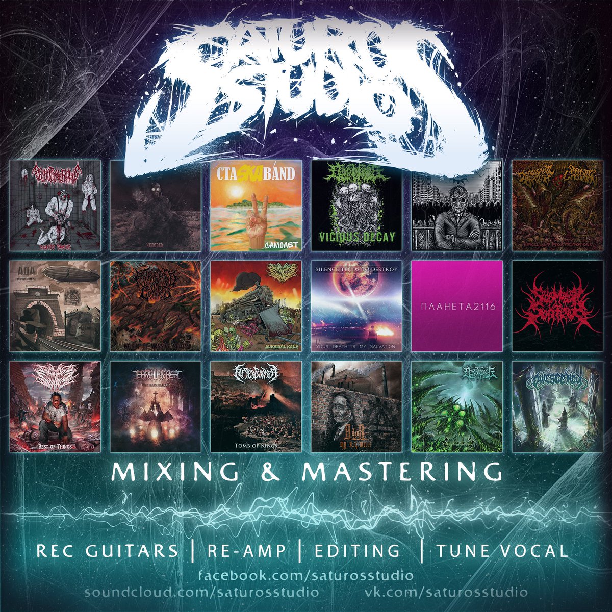saturosstudio's tweet photo. #SATUROSSTUDIO
#MIXING & #MASTERING
#REC #GUITARS #RE-AMP #EDITING #TUNE #VOCAL
saturosstudio@gmail.com https://t.co/Wzaev60fmE