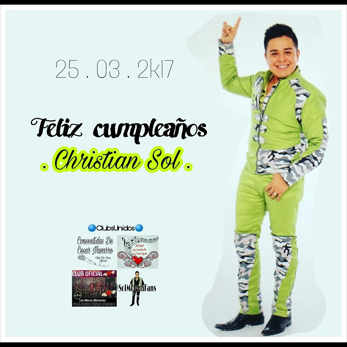EveViidal's tweet photo. ;Feliz cumple una gran persona, @christiansol25 ❤.
Nuestros mejores deseos de parte ; ⭕ClubsUnidos⭕.
@solmolinafans https://t.co/uBy3yixXlo