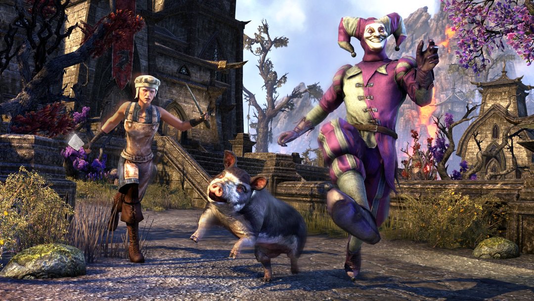 TESOnline's tweet photo. Take advantage of double XP in #ESO during the Jester’s Festival, now until April 3! Get the details here: https://t.co/esuda6K0Hp https://t.co/1ffB7injKb