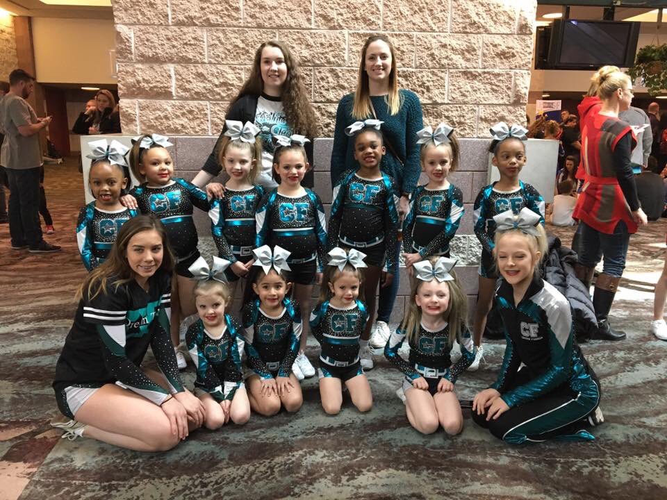 CheerFusionCF's tweet photo. The cutest little members of the Teal Empire 👗👗 #tinyteal https://t.co/wgKP9JgeyJ